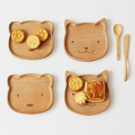 Eco-Friendly Bamboo Wooden Kids Plate - 1 pc