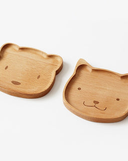 Eco-Friendly Bamboo Wooden Kids Plate - 1 pc