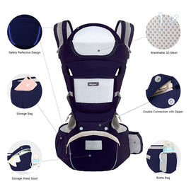 New Born Baby Carrier, Ergonomic Infant Kids Backpack Hipseat Sling